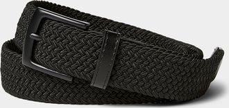 Le 31 Mens All black braided belt