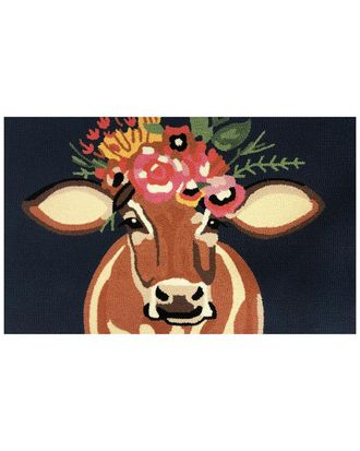 The Rug Market Betsy Floral Cow 30X48in Doormat