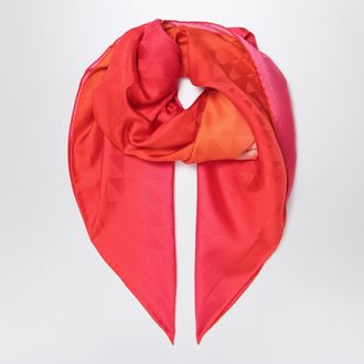 Prada Foulard fucsia stampato in twill