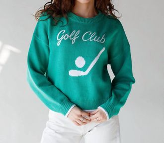 Wishlist Weekend Tee Time Sweater In Green