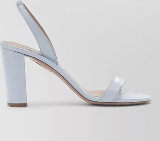Aquazzura leather so nude block 85mm sandals