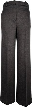 Circolo 1901 Diagonal Wool Broeken - Dames - Wijde Broeken - Grijs - M - Wol - Broeken