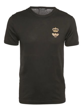 Dolce & Gabbana T-shirt met borduurwerk - Zwart