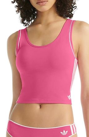 adidas Originals Comfort Flex Cotton Blend Crop Tank in Lucid Pink at Nordstrom, Size Xx-Large