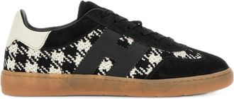 Hogan Houndstooth Suede Low-Top Sneakers