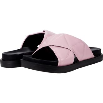 Aerosoles Linney Slide Sandal Pink Leather LINNEY-860 Womens