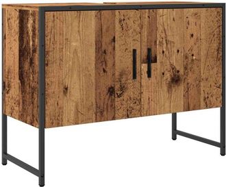 vidaXL Bathroom Sink Cabinet Old Wood 80x33x60 cm Engineered Wood Vidaxl