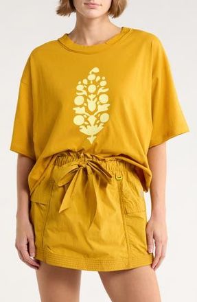 Free People FP Movement Inspire Cotton Graphic T-Shirt in Gold at Nordstrom Rack, Size X-Small