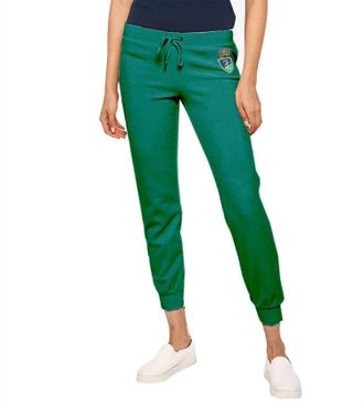 Juicy Couture Womens Hatbox Laurex Crest Velour Zuma Pants S In Green