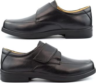 Generic Mens Wide Fit Shoes Extra Wide Fit Extra Wide Shoes Mens Leather Shoes Mens Shoes Mens Black Shoes Size 13 Size 14 Size 15 Touch Fastening Shoes Black