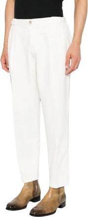BRIGLIA 1949 Broeken, Heren, Wit, XS, Wol, Portobello Straight Broeken