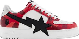 A Bathing Ape Sneakers in pelle con decorazione - Rosso