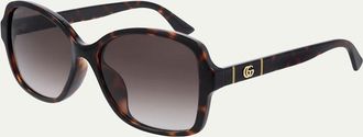 Gucci Square Monochromatic Sunglasses