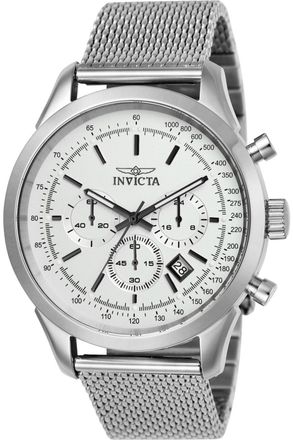 Invicta Speedway 25222 Herenhorloge - Quartz Uurwerk - Roestvrij Staal met Zilveren Wijzerplaat - 45 mm