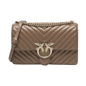 Pinko Shoulder Bags, female, Brown, Size: ONE SIZE Love One Classic Shoulder Bag