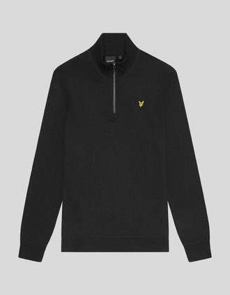 Lyle & Scott Lyle And Scott Mens Cotton Loopback 1/4 Zip Sweatshirt - Black - Size: 48/Regular