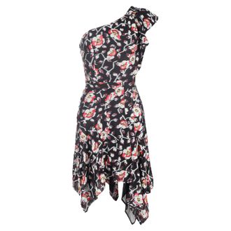 Isabel Marant Isabel Marant One Shoulder Minijurk in Bloemenprint Zijde