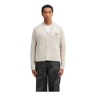 Filling Pieces Atmosphere Ribbed Cardigan - Knitwear - Hombre - Beige - XL