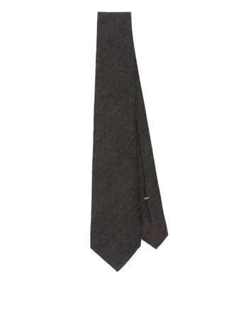 Canali silk tie - men - Silk/Cashmere - One Size - Brown