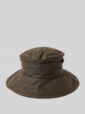 Barbour Bucket Hat aus gewachster Baumwolle in Oliv, Größe XL