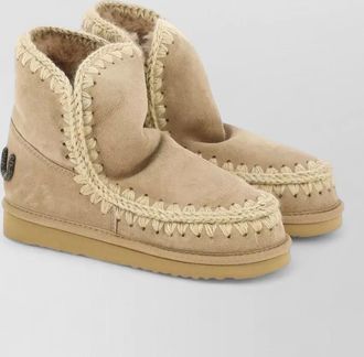 Mou sheepskin ankle-length slippers