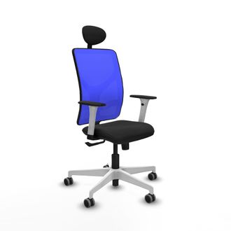 Piqueras y Crespo Silla Piqueras Y Crespo Motilla Negro Reposabrazos Blancos Cuero Sint&eacute;tico