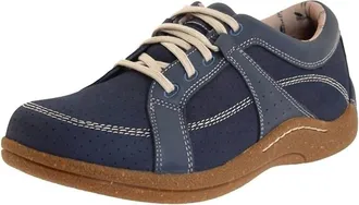 Drew Womens Geneva Casual Shoes - Wide In Denim Leather/nubuck