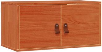 vidaXL Armario De Pared Con Estante 2 Pcs Marr&oacute;n Cera 60 X 30 X 30 Cm Vidaxl