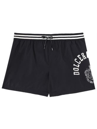 Dolce & Gabbana Black Logo Swim Shorts