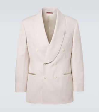 Brunello Cucinelli Double-breasted silk blazer
