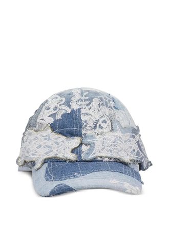 Who Decides War by Ev Bravado Thorn Grid baseball cap - men - Denim - One Size - Blue