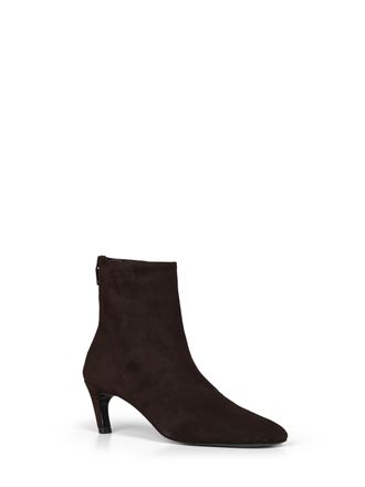 Toteme Suede Mid-Heel Ankle Boots - Brown