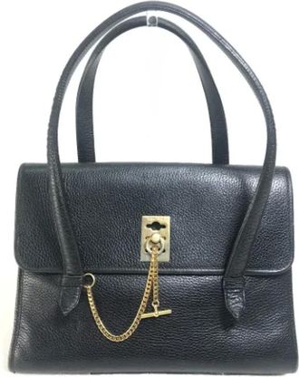 Celine Pre-owned Handbags, female, Black, Size: ONE SIZE Pre-owned Leather handbags