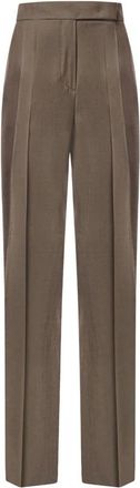 Max Mara Straight Broeken - Dames - Straight fit broeken - Bruin - M - Broeken