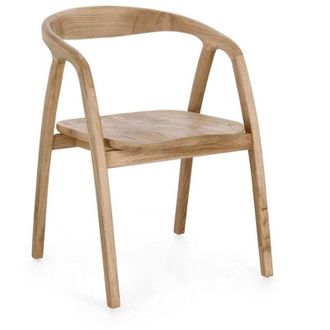 Decorspace Sedia Adalyn in legno sungkai con braccioli da interno -Confezione da 2 Pezzi