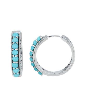 Samuel B. Silver 1.76 Ct. Tw. Turquoise Earrings