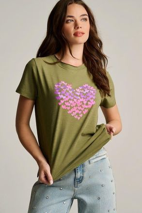 Lisa Todd Heart Beats Cotton T-Shirt in Moss at Nordstrom, Size X-Small