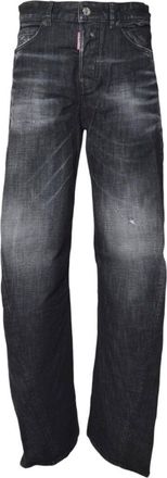 Dsquared2 Straight-Leg Jeans With Vintage-Faded Finish And Five-Pocket Design