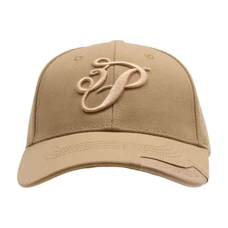 3.Paradis Womens A-003-63 Wool Logo Baseball Cap Beige