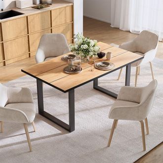 Vicco Mesa De Comedor Avido, Roble Dorado, 160 X 90 Cm, Vicco