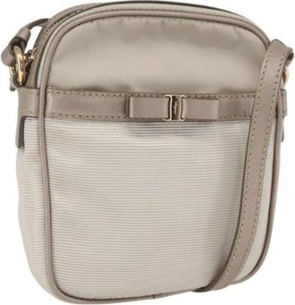 Ferragamo Pre-owned Cross Body Bags, female, Beige, Size: ONE SIZE Pre-owned Nylon Shoulder Bag