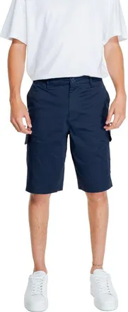 A|X Armani Exchange Blue Cotton Bermuda Mens Shorts