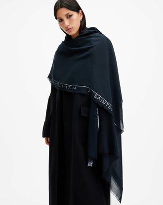 AllSaints Modal/Cotton Metallic Selvedge Scarf, Size: 82x35inch