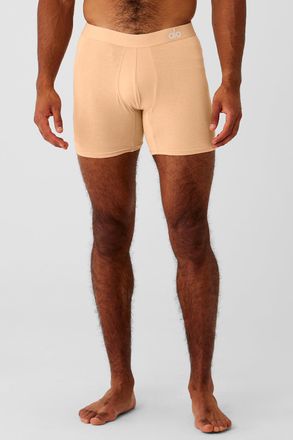 Alo | Day and Night Boxer Underwear in Champagne Beige, Size: Medium
