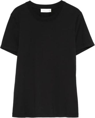 Roberto Collina Tops, Dames, Zwart, S, Katoen, Katoenen Jersey T-shirt
