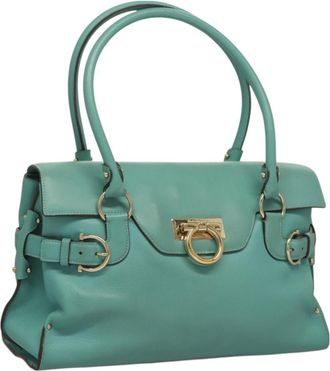 Ferragamo Virna Satchel Leather Leather Bag (Pre-Owned)