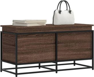 vidaXL Caja De Almacenaje Con Tapa Madera Marr&oacute;n Roble 100x40x51,5 Cm Vidaxl