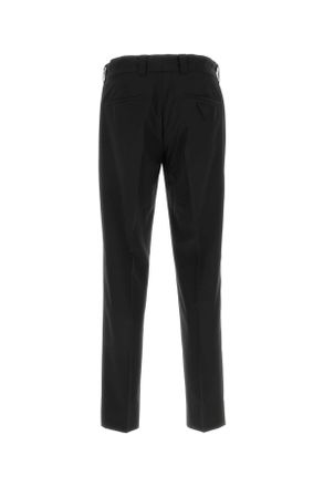 Prada Mens Black Wool Blend Pant Nero Exterior: Virgin Nylon Pantaloni