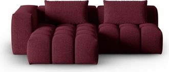 CXL by Christian Lacroix Sofá esquinero modular izquierdo 3 plazas tejido estructural granate