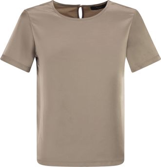 Max Mara Weekend Maxmara Wkdzona T-Shirt aus Satin und Jersey